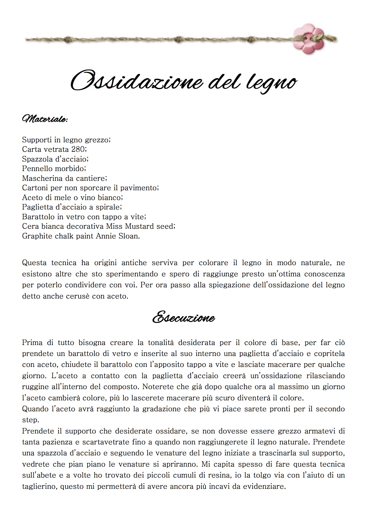 Ossidazione del legno Tutorial 1