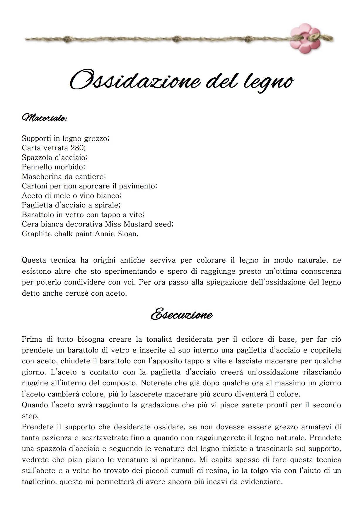 Ossidazione del legno Tutorial 1